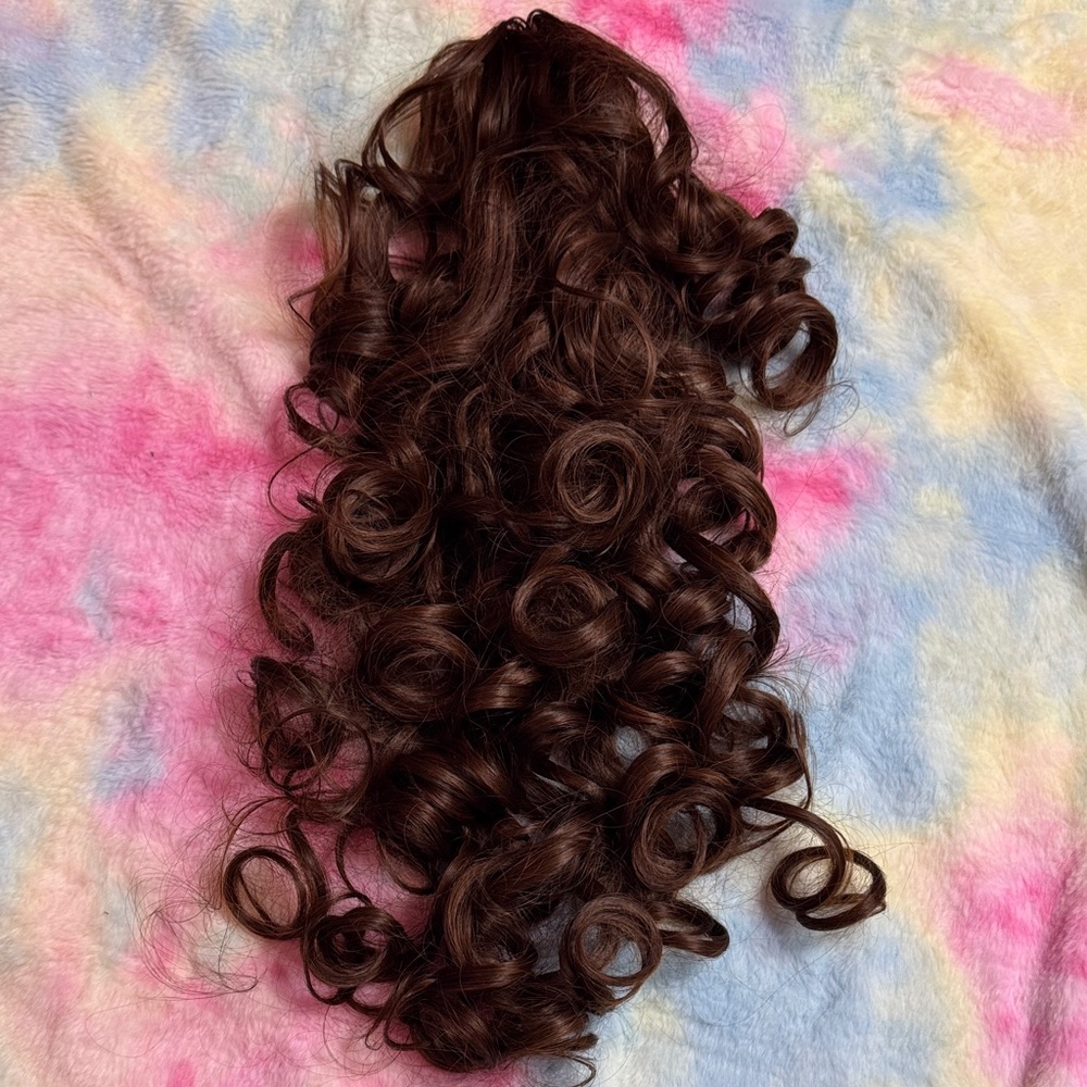 2/$10 Clip on Reddish Brown Curly Hair Extension